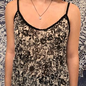 Sheer backless peplum tank top